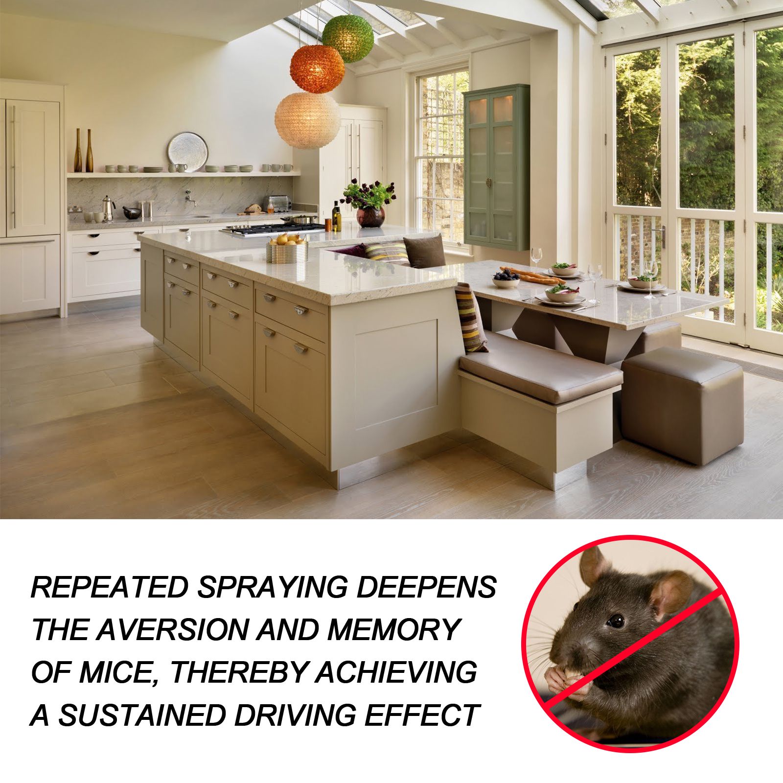 Natural Peppermint Oil Rat & Mouse Repellent Spray for Home&Garden