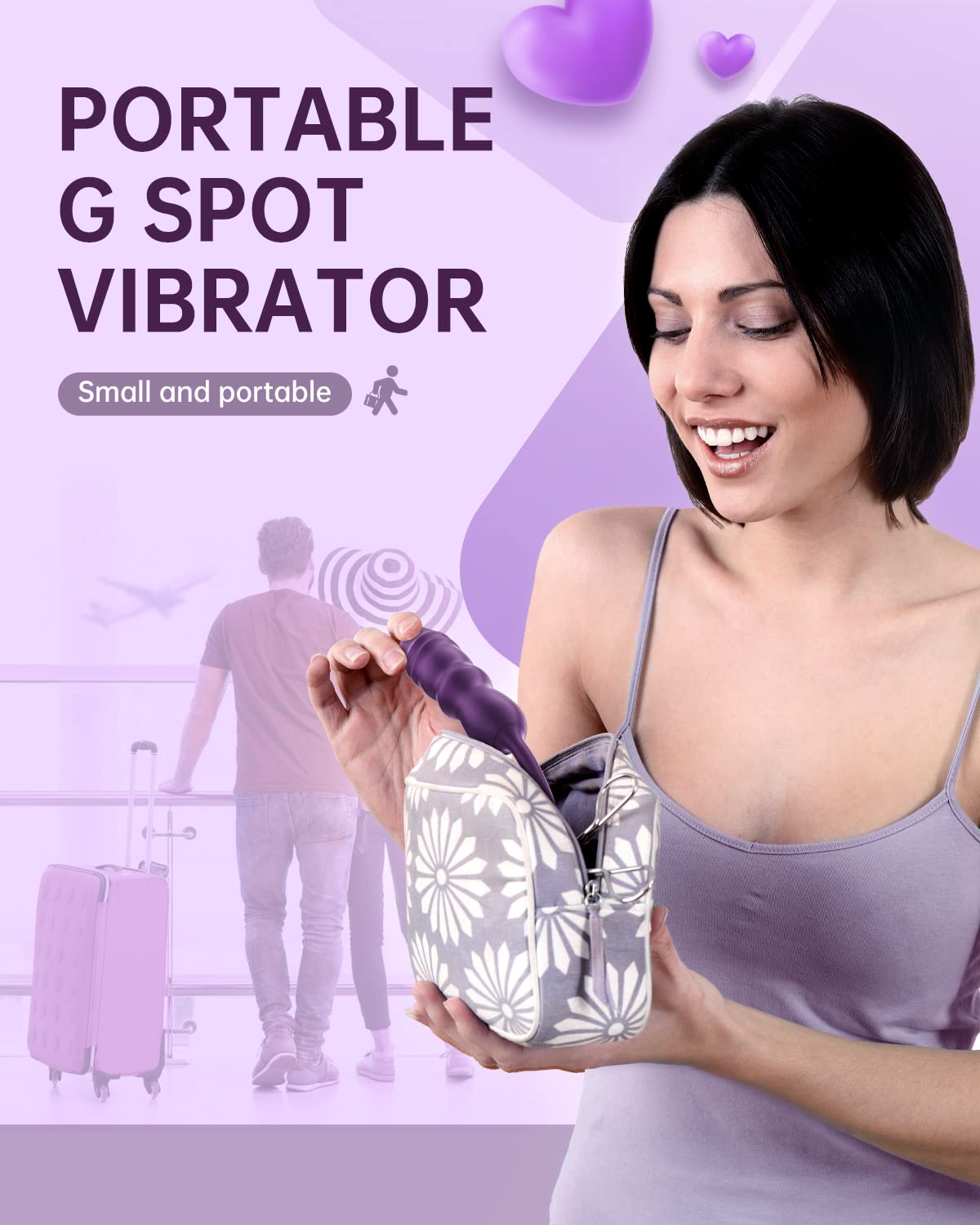 (Purple) G Spot Vibrator for Women Adult Sex Toys for Couple Clitoralal Stimulator Dildo Anal Bullet agina Massager with 10 Vibrating Thrusting Mode