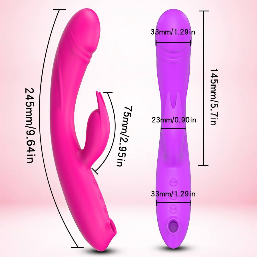 3 in 1 Rabbit Vibrators Sex Toys G Spot Dildo Clitoralal Anal Sex Toy Sucking Stimulator Adult Toys Vibrating Bullet Vaginal Massager 10 Vibrations and 5 Sucktion Modes