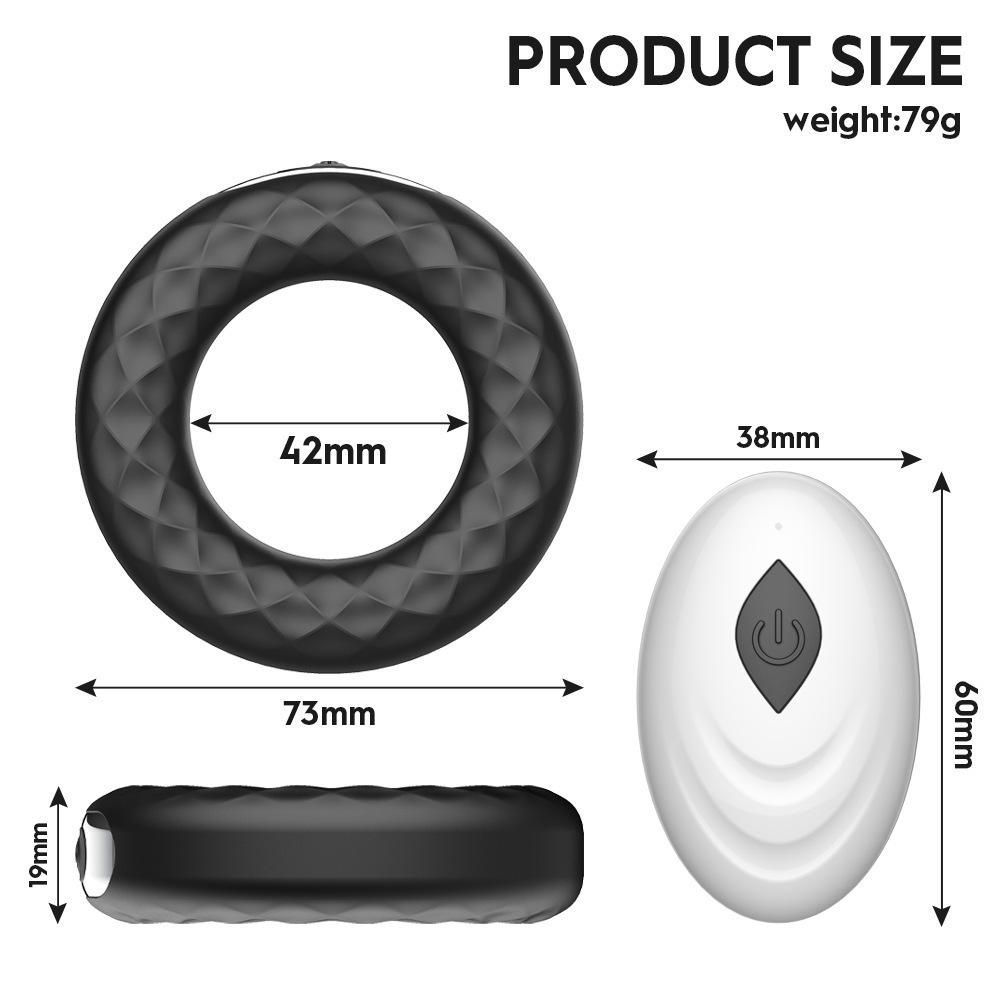Penis Ring Vibrator Adult Sex Toy Silicone Vibrating Cock Ring 10 Mode USB Rechargeable Life Waterproof for Male Masturbation Men Gay Delay Ejaculation Black