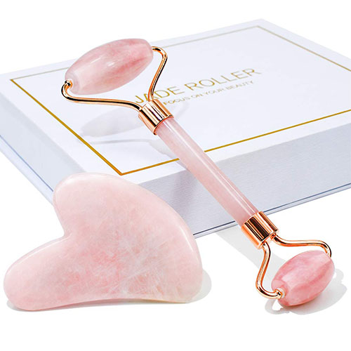Facial Beauty Roller Skin Care Tools Rose Quartz Massager