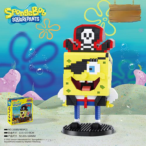 SpongeBob DIY Building Blocks Mini Miniature Toys Pirate Hat