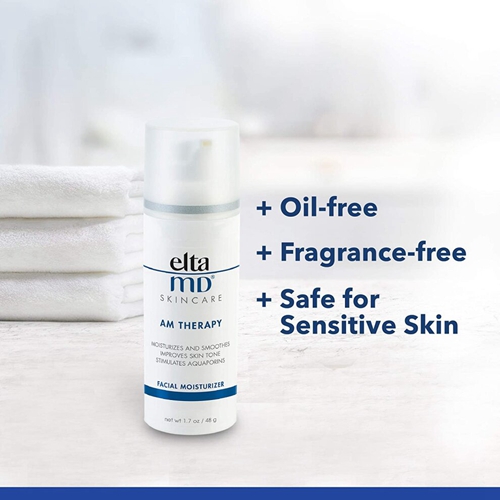 EltaMD AM Therapy Face Moisturizer with Niacinamide Hyaluronic Acid and Vitamins Improves Skin Tone Anti-Aging