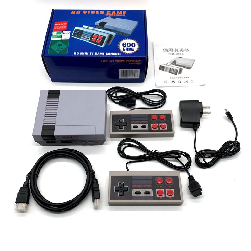 Retro Classic Home TV Game Console Games 600 Spiele+2 Controllers Kid Gift HDMI