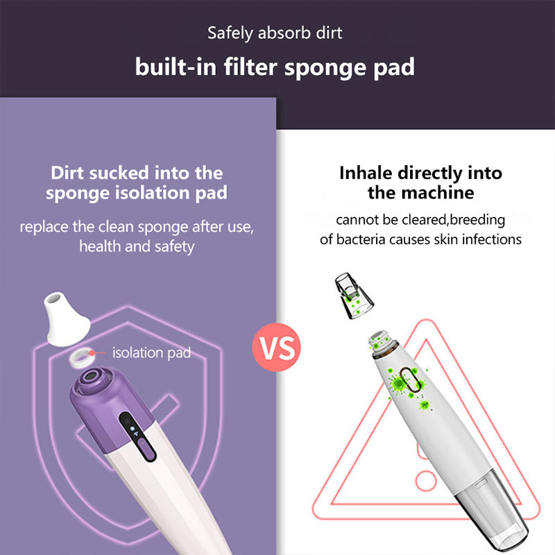 (Green) Visual Blackhead Remover Home Beauty Instrument Pore Deep Cleaner Vacuum Silicone Suction Head Cleansing Instrument APP HD Camera Function