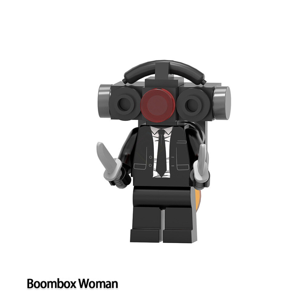 Skibidi Toilet Minifigure Super Titan Man Building Blocks Toys 6Pcs Set Anime Bricks Model Toy Mini Action Figures Fit LEGO Best for Kid Birthday Gifts