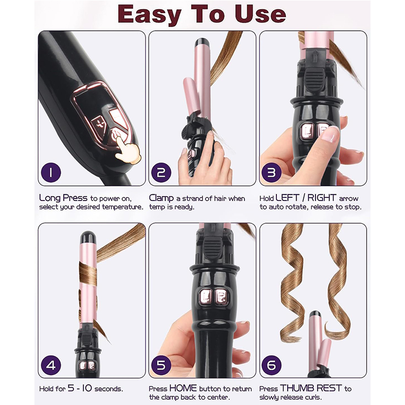 28MM Curling Iron with LCD Display Large Barrel Beach Hair Waver Curling Wand for Waves Gift for Women