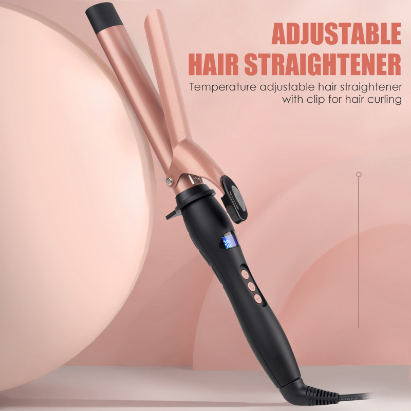 Hair Curler Professional LCD Digital Hair Curler Electric Curling Iron Curling Hair Tools Curling Wand Ceramic Styling Temperature Adjustable 32mm
