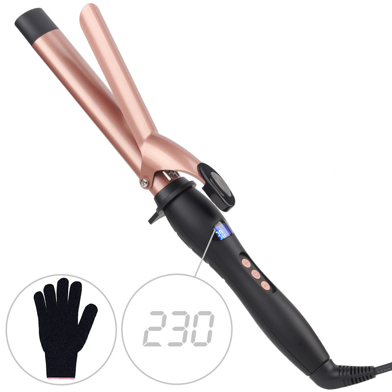 Hair Curler Professional LCD Digital Hair Curler Electric Curling Iron Curling Hair Tools Curling Wand Ceramic Styling Temperature Adjustable 32mm
