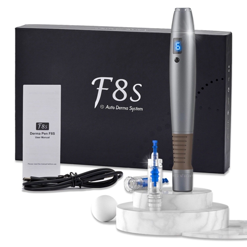 F8S Derma Pen Microneedling Pen Anti Aging Anti Wrinkle Device Inductive Therapeutical Instrument Face Electric Micro Needle Pen Digital Display