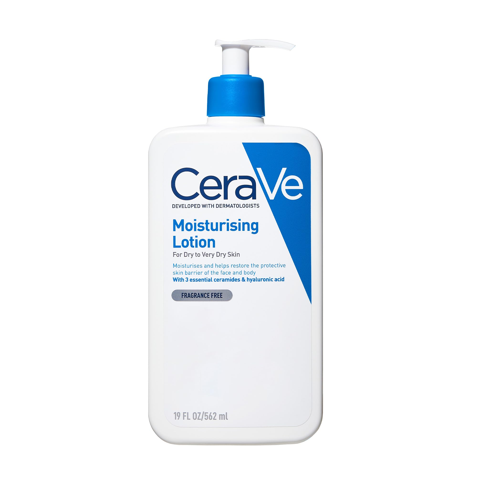 CeraVe Moisturising Lotion Daily Face Body Moisturiser With 3 essential ceramides hyaluronic acid for dry to very dry skin 562 ml 19 fl oz