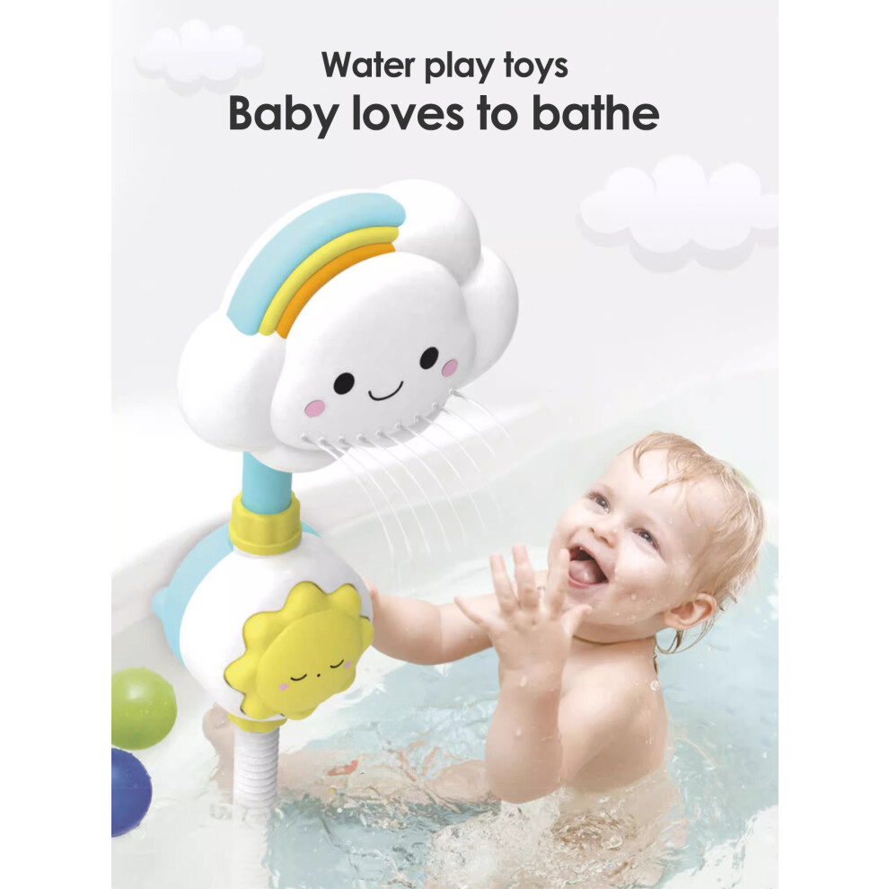 Baby Bath Toys, Bathing Cute Swimming Water Spraying Clouds Flowers Shower Bath Toy For Kids Swimming Pool Water Playing Toy Bab