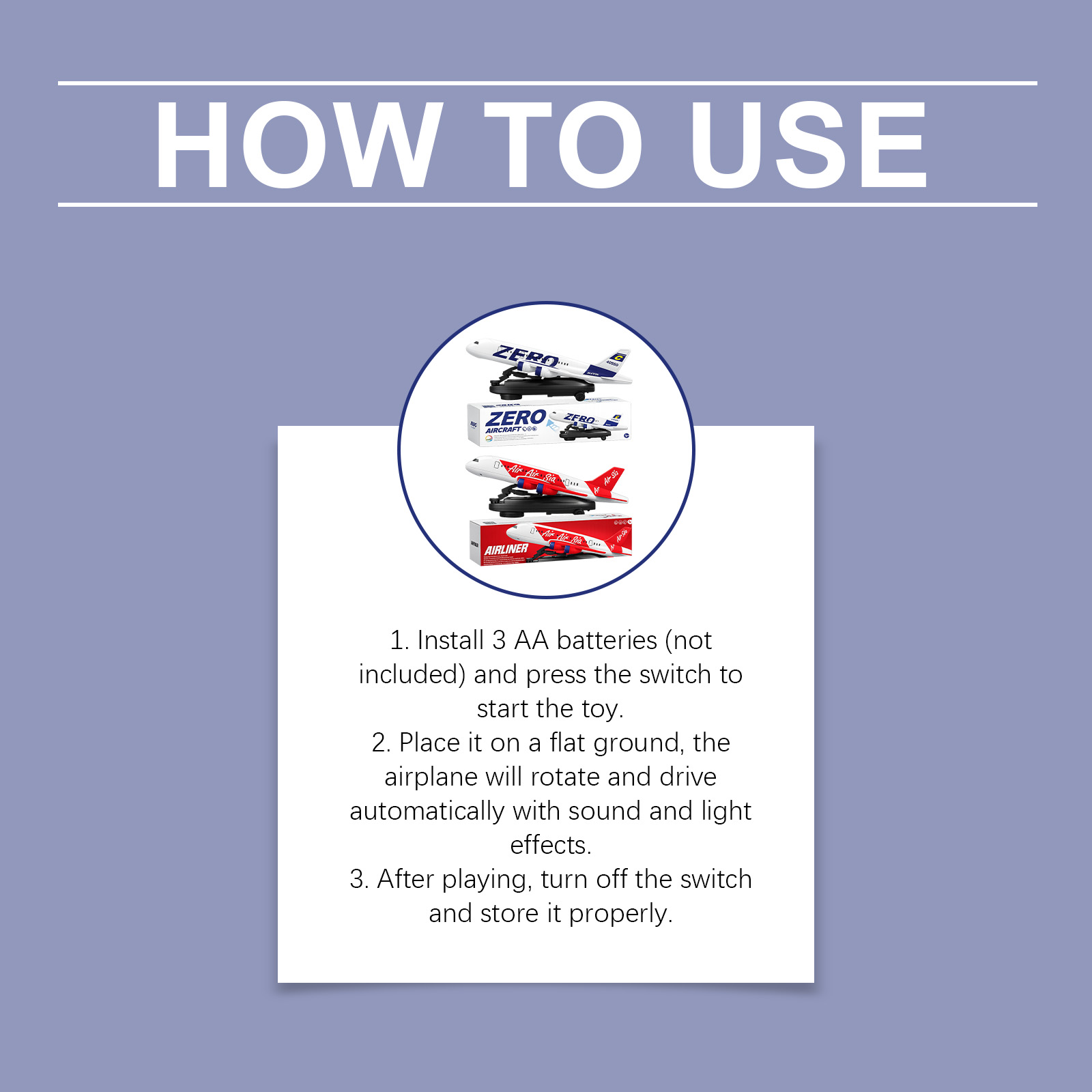 (Red) Interactive Aircraft Toy With Flashing Lights And Realistic Design For Children Entertainment A2UB ﻿