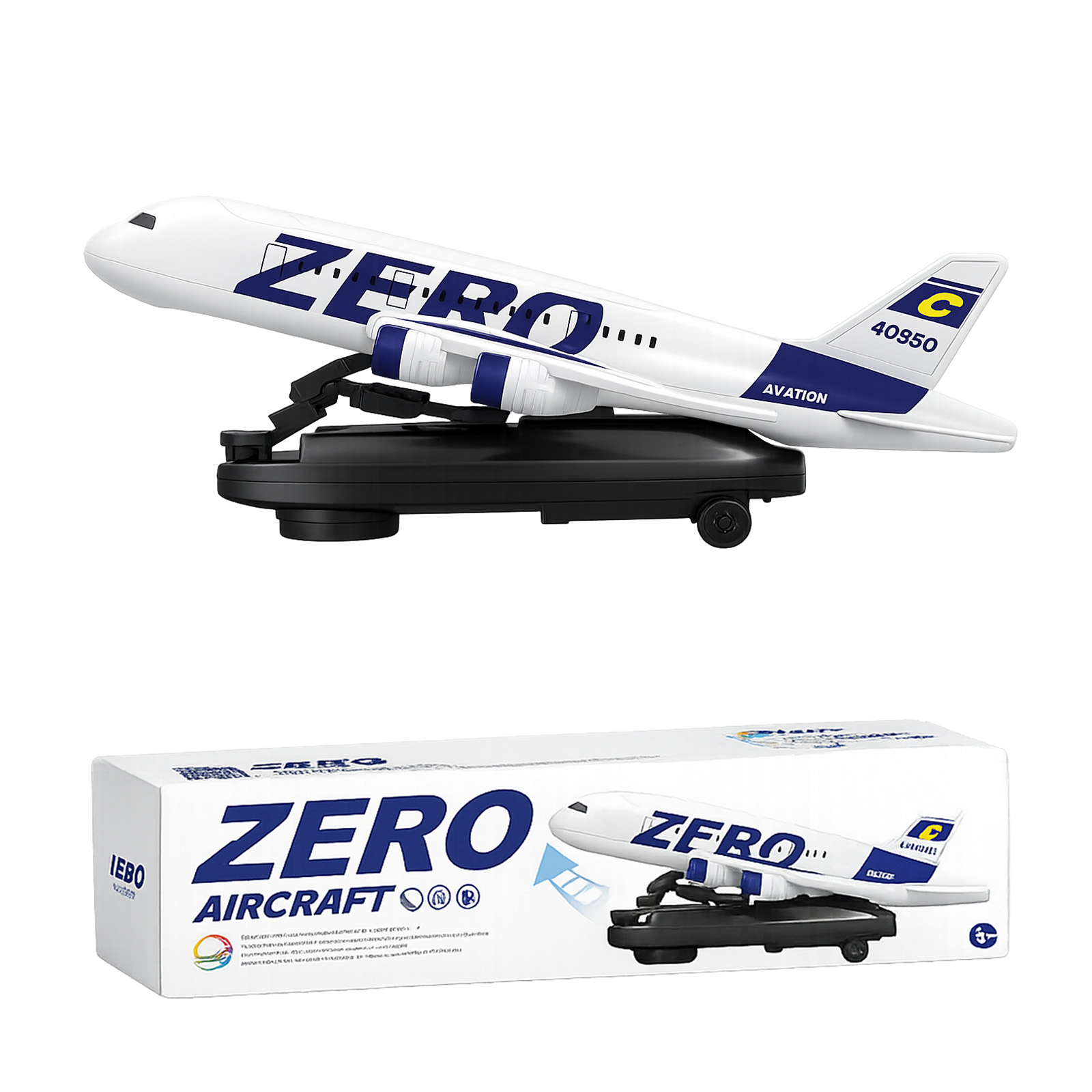 (Blue) Interactive Aircraft Toy With Flashing Lights And Realistic Design For Children Entertainment A2UB ﻿