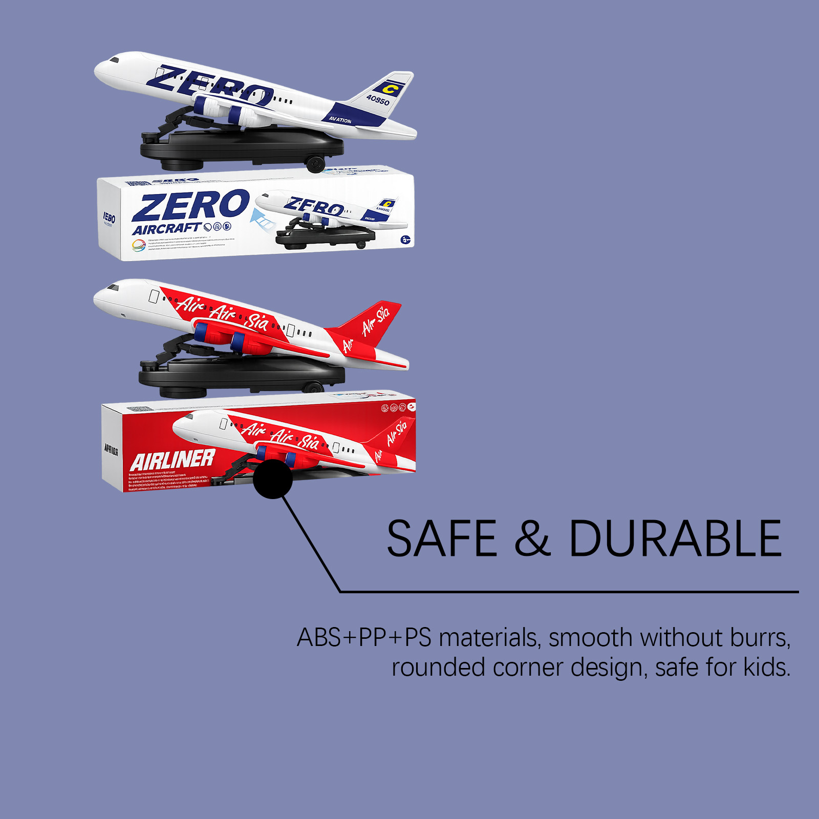 (Red) Interactive Aircraft Toy With Flashing Lights And Realistic Design For Children Entertainment A2UB ﻿