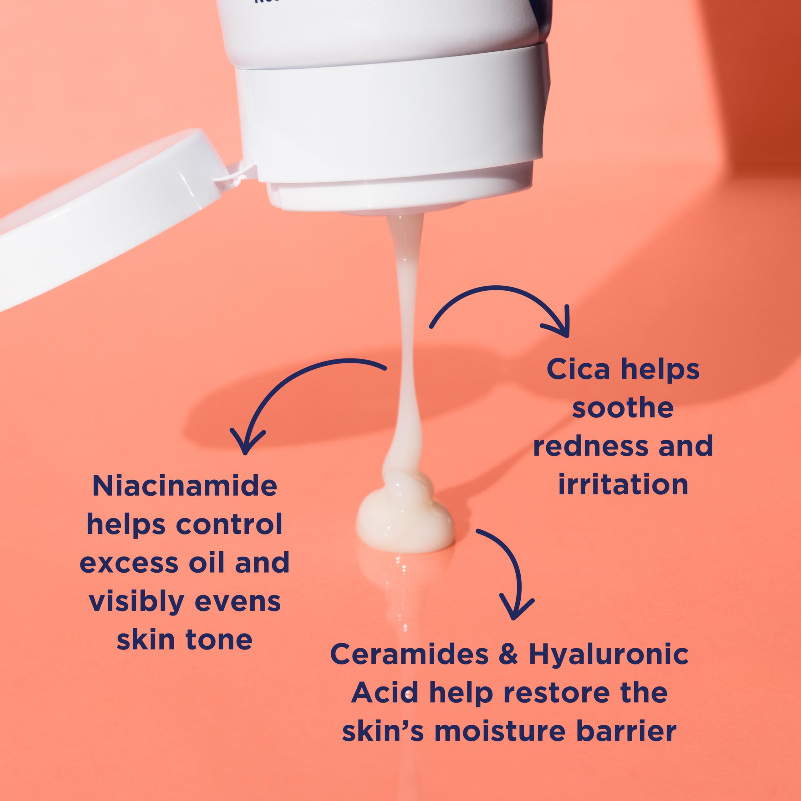 PanOxyl PM Balancing Repair Moisturizer with Niacinamide Ceramides and Cica Hydrating Face Moisturizer Acne Prone Skin and Dry Skin Night Face Moisturizer 85g