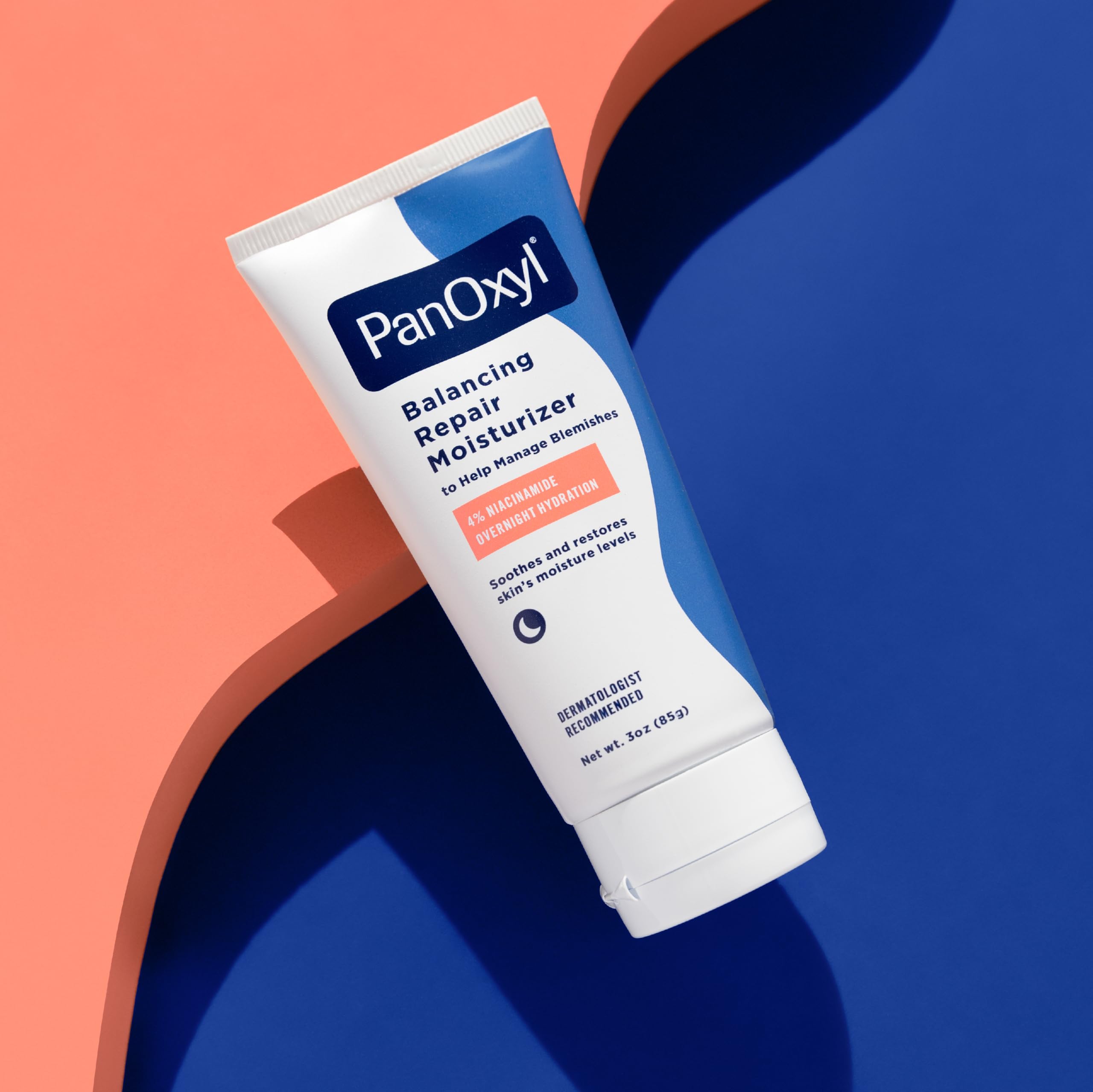 PanOxyl PM Balancing Repair Moisturizer with Niacinamide Ceramides and Cica Hydrating Face Moisturizer Acne Prone Skin and Dry Skin Night Face Moisturizer 85g