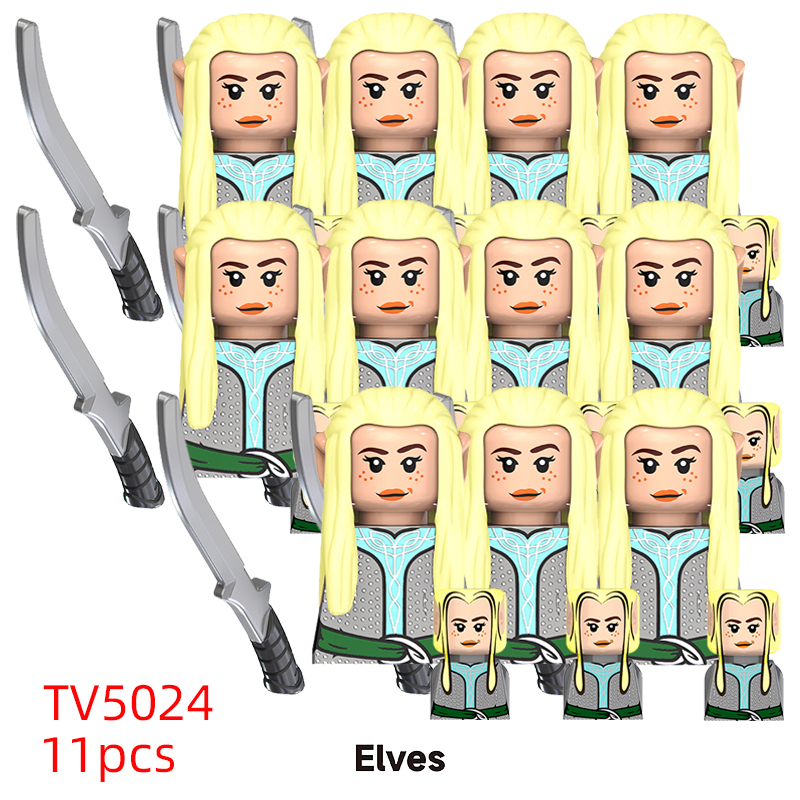 (Style C) Medieval Elf Soldiers Mini Figures Guard Army Action Dolls Mini Building Blocks Assembly Building Blocks Children Gift