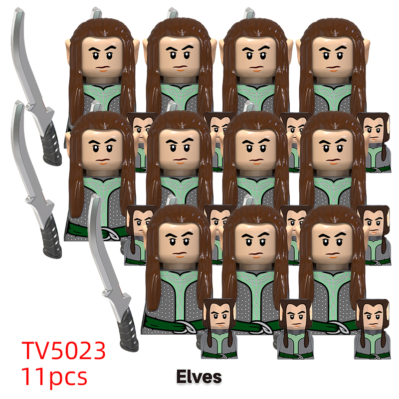 (Style C) Medieval Elf Soldiers Mini Figures Guard Army Action Dolls Mini Building Blocks Assembly Building Blocks Children Gift