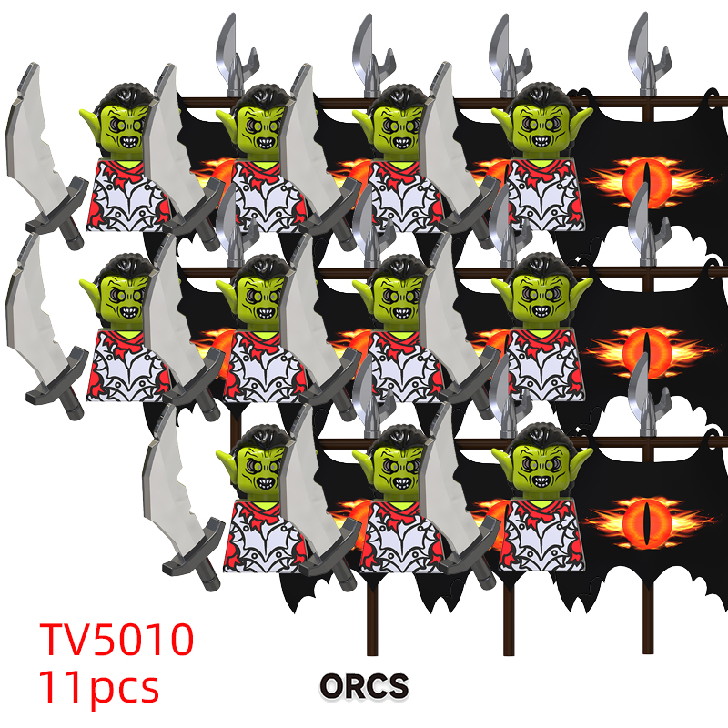 (Style C) Medieval Elf Soldiers Mini Figures Guard Army Action Dolls Mini Building Blocks Assembly Building Blocks Children Gift
