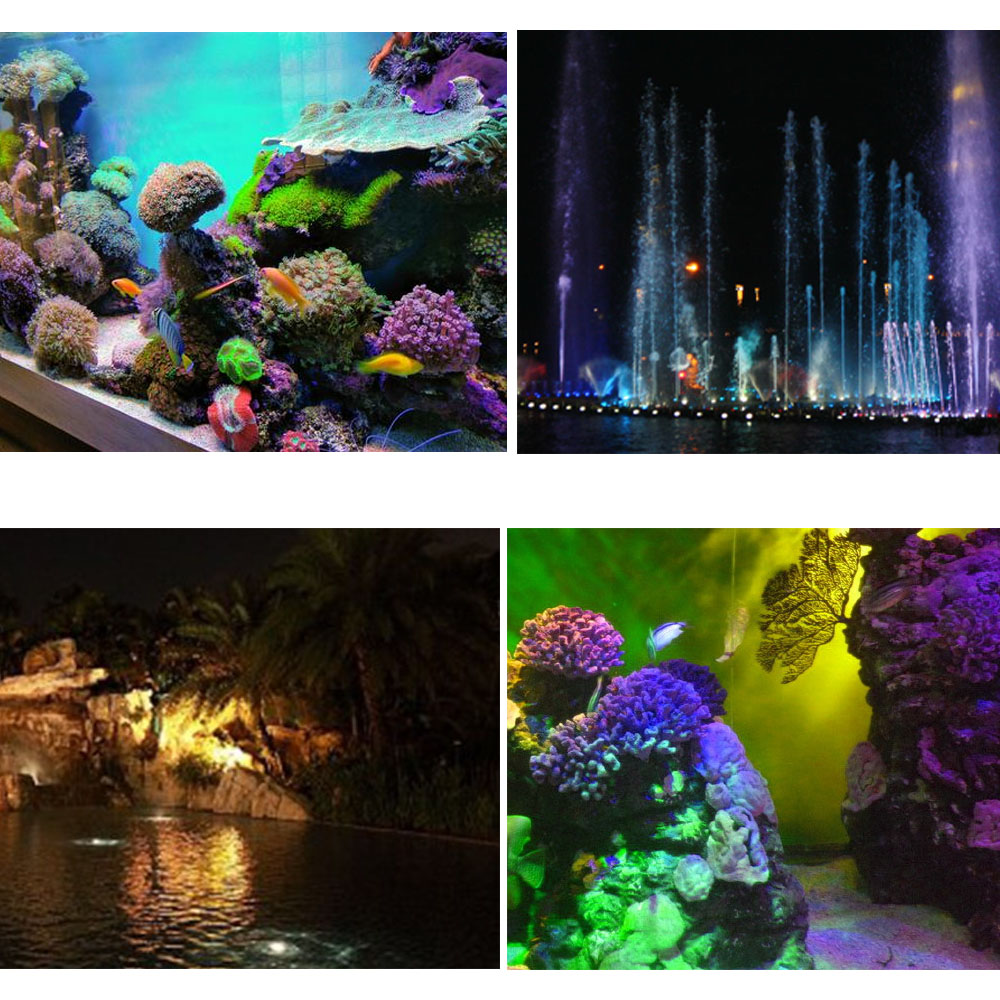 (1 PCS) RGB Solar Underwater Light Lawn Light Outdoor LED Garden Pool Gradient Spotlight Courtyard Landscape Light