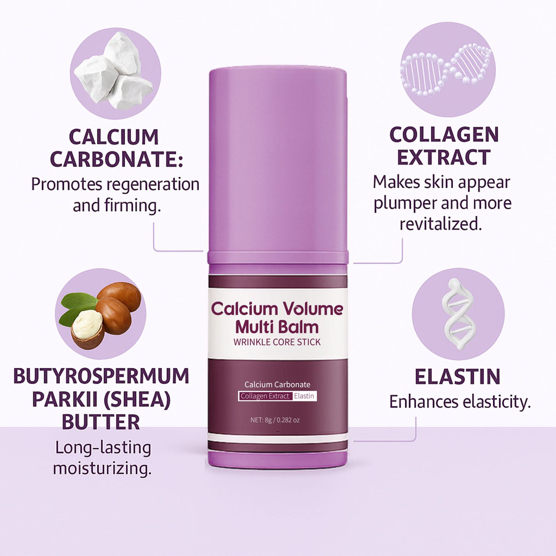 Plumping Multi Function Moisturizing Balm For Skin Firming Hydrating And Daily Nourishing Care 8g