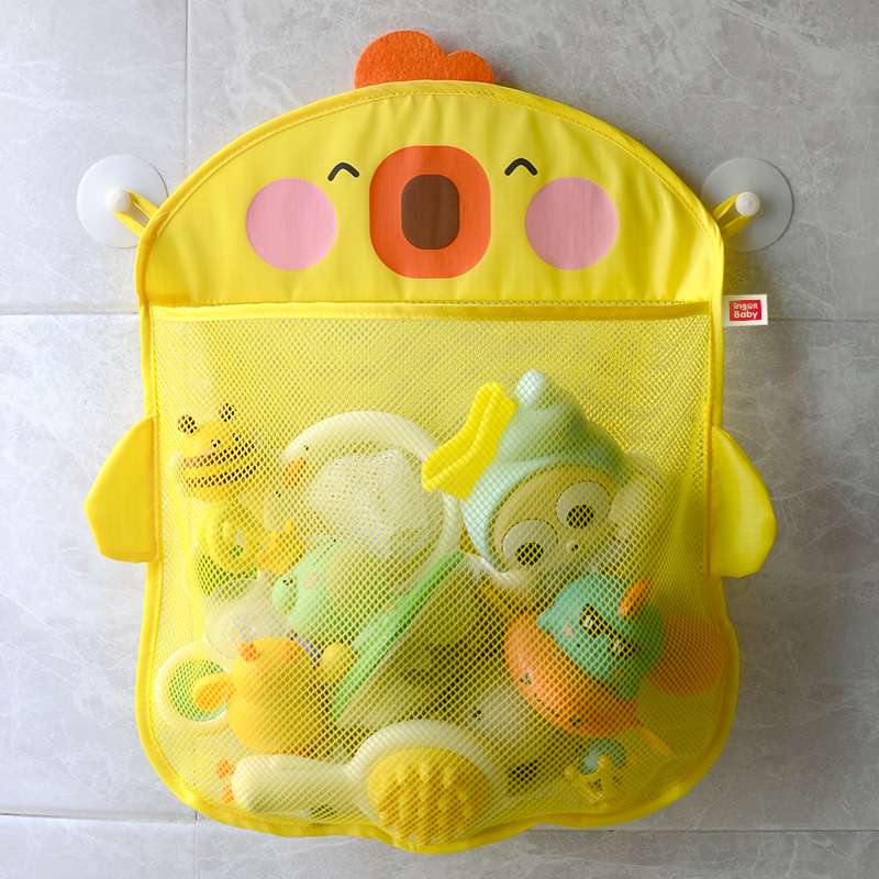New Cartoon Duck C Sucker Design For Bath Toys Kids Animal Shapes Cloth Sand Toys Storage Net Bag