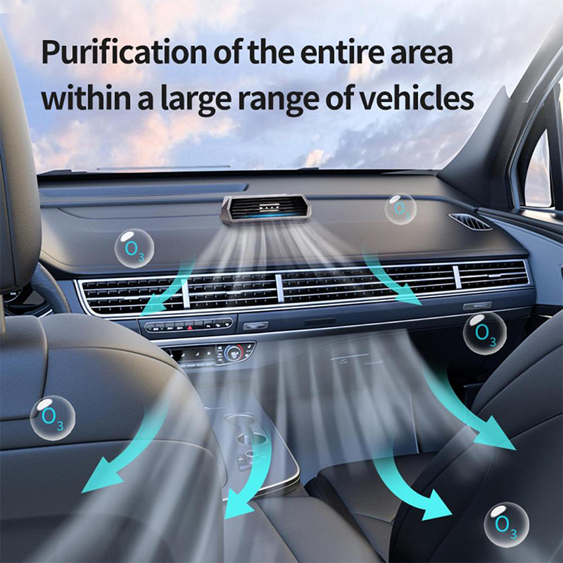 Portable Solar Energy Powered Car Air Purifier Ozonizer Anion Odor Eliminator Ozone Generator Rechargeable Air Purifier For Car