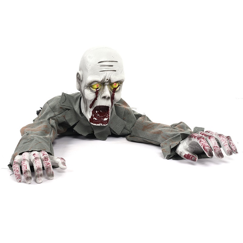 Sound Light Crawling Ghost Halloween Secret Room Decoration Haunted House Scary Hanging Bar Layout Sound Activated Electric