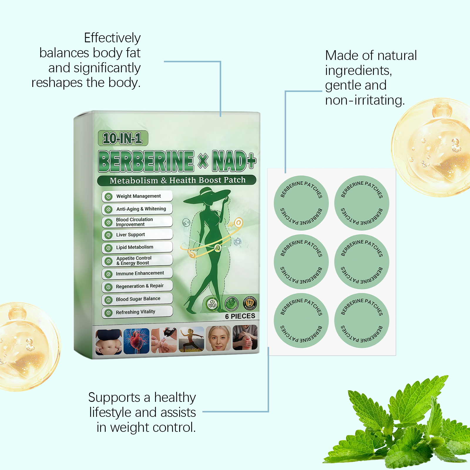 Body Care Patch Mildly Protect Body Skin Lines Lightweight Breathable Fit Skin Daily External Use Care Sheet