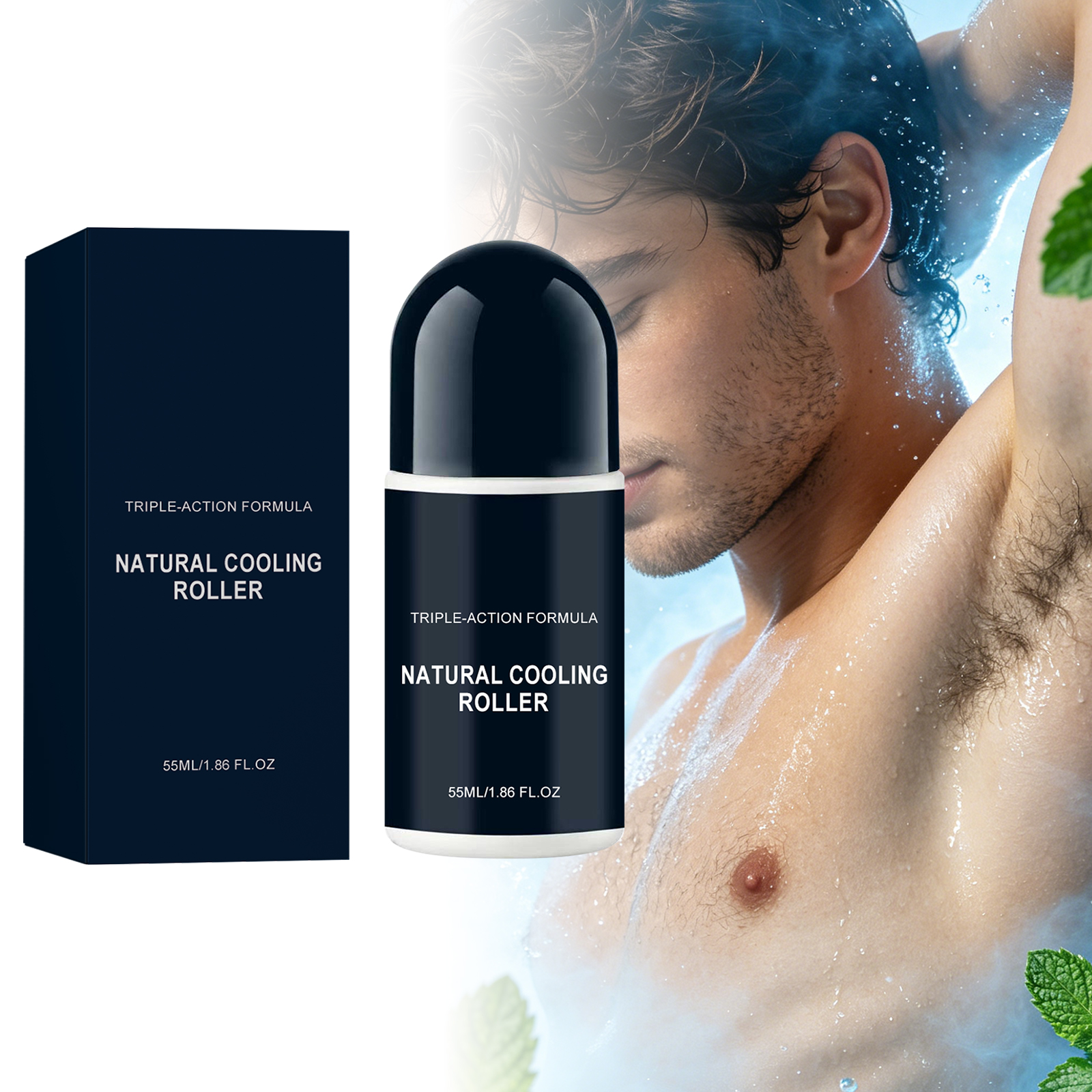 Summer Cooling Roll On Liquid Portable Body Refreshing Comfortable Non Sticky Heat Prevention Cooling Outdoor Skin Care Supplies