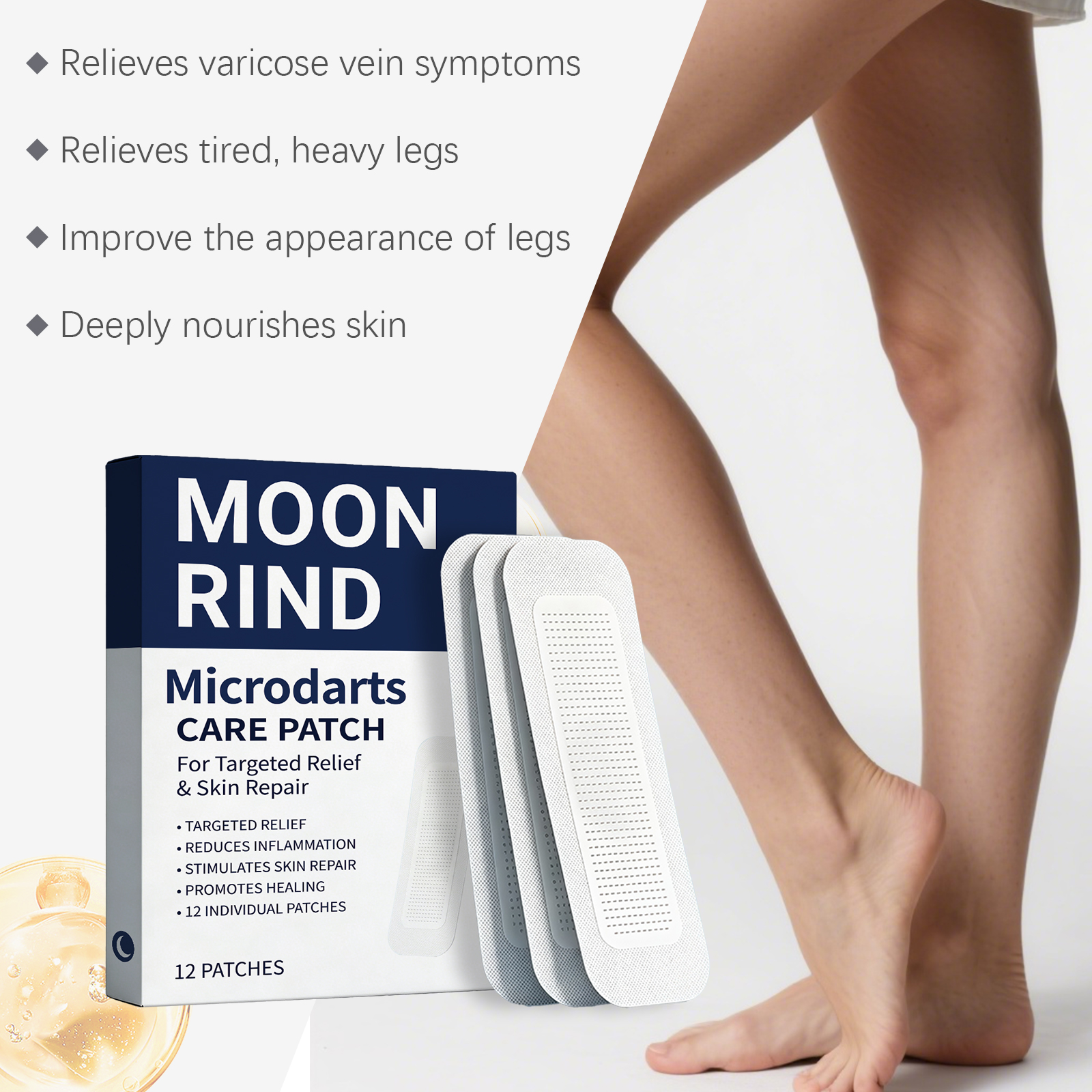 Body Care Patch Daily Mild Soft Light Breathable External Convenient Leg Skin Massage Care Sticker Gentle Cozy