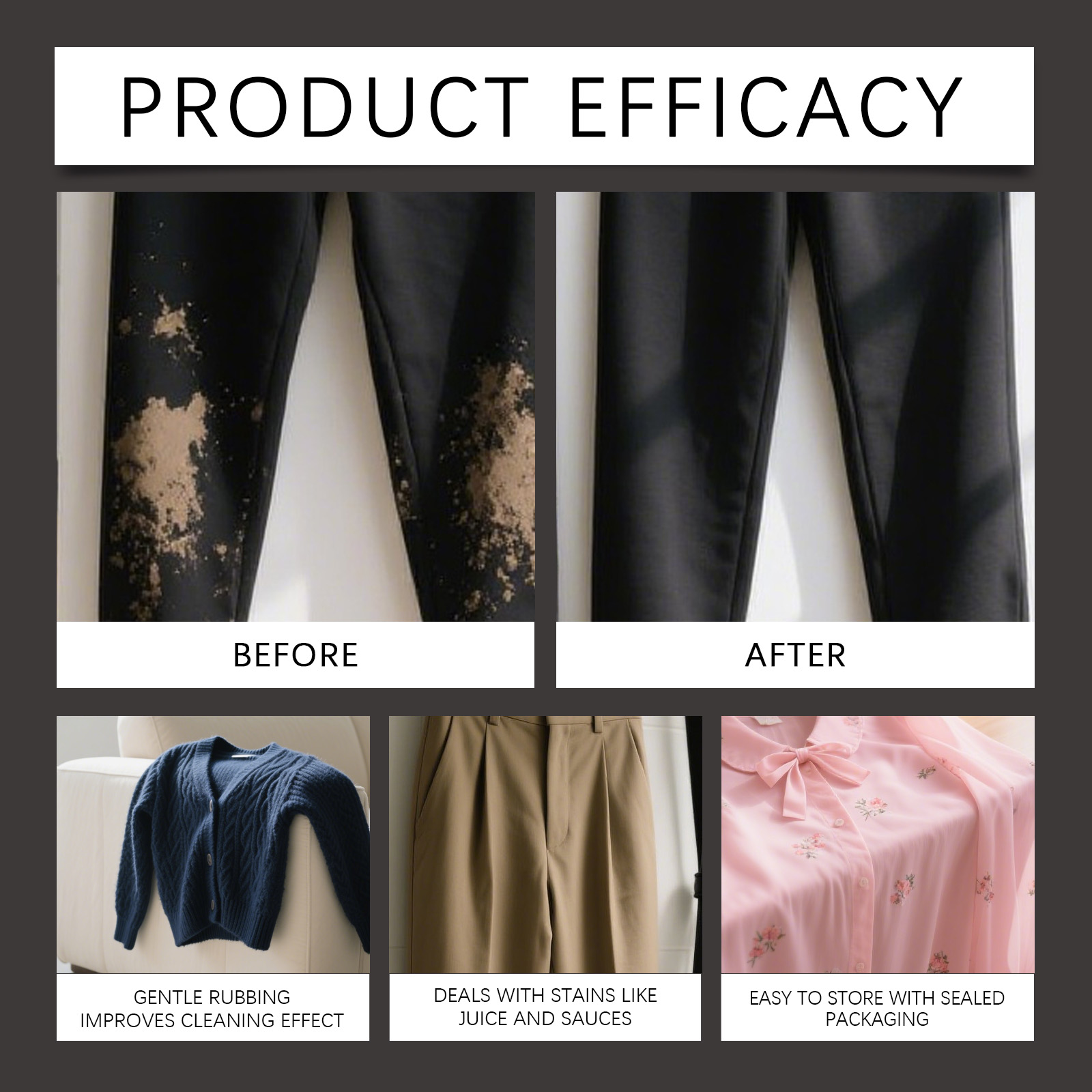 Clothing Cleaner Mild Stain Removal Oil Stain Purify Refresh Fabric Care Easy Wash Daily Garment Cleansing Supply
