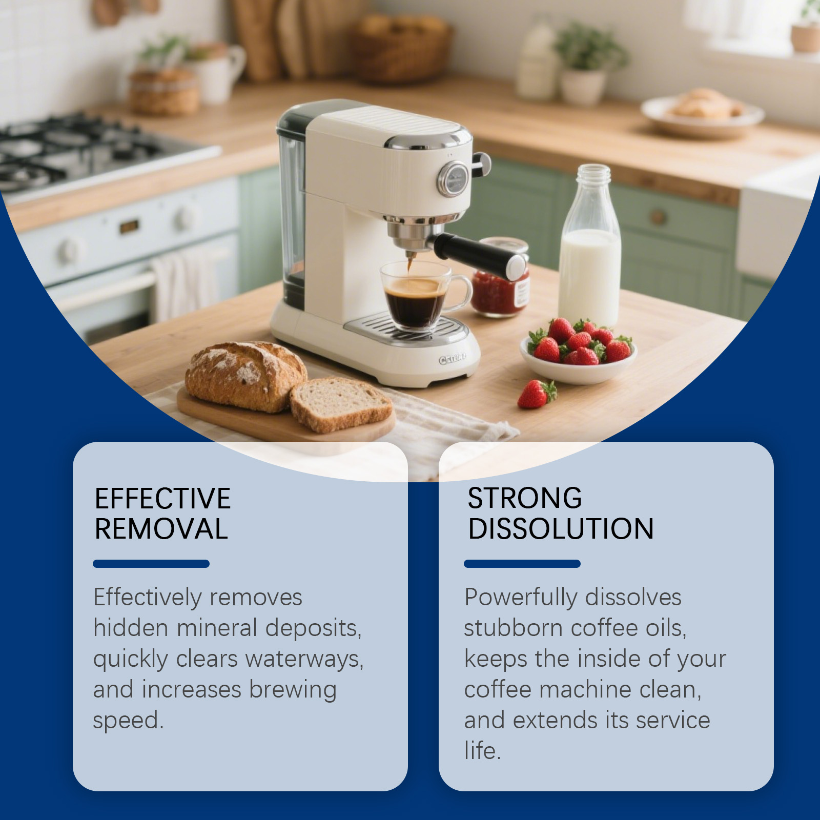 Coffee Machine Cleaning Tablets Daily Mild Remove Stains Limescale Portable Universal Care For All Coffee Makers