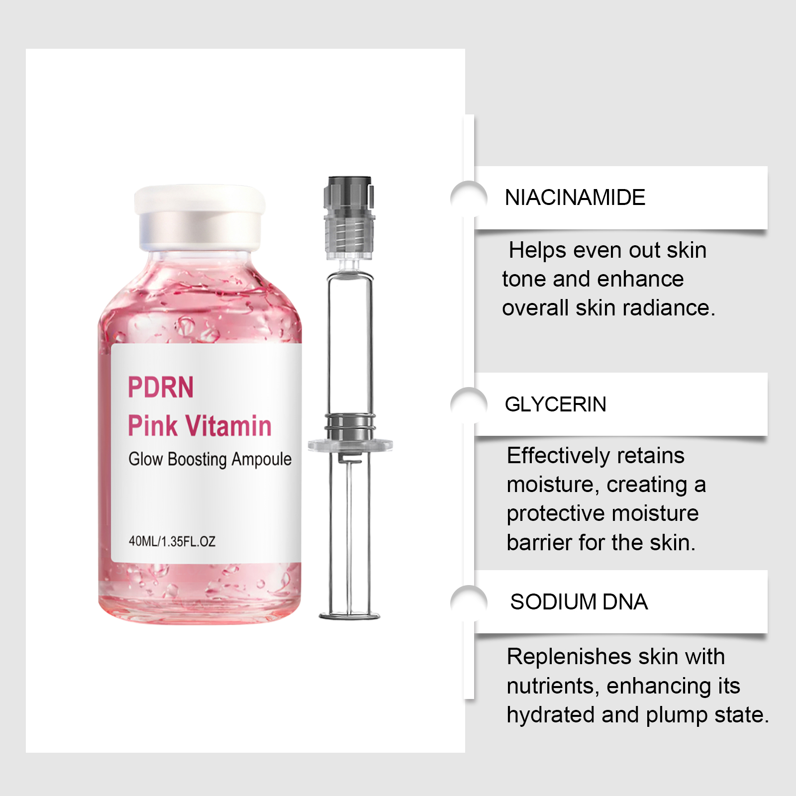 Brightening Moisturizing Serum With Pdrn Hydrating Glowing Mild Nourishing Fast Absorbing Water Lock Facial Skin Daily Care