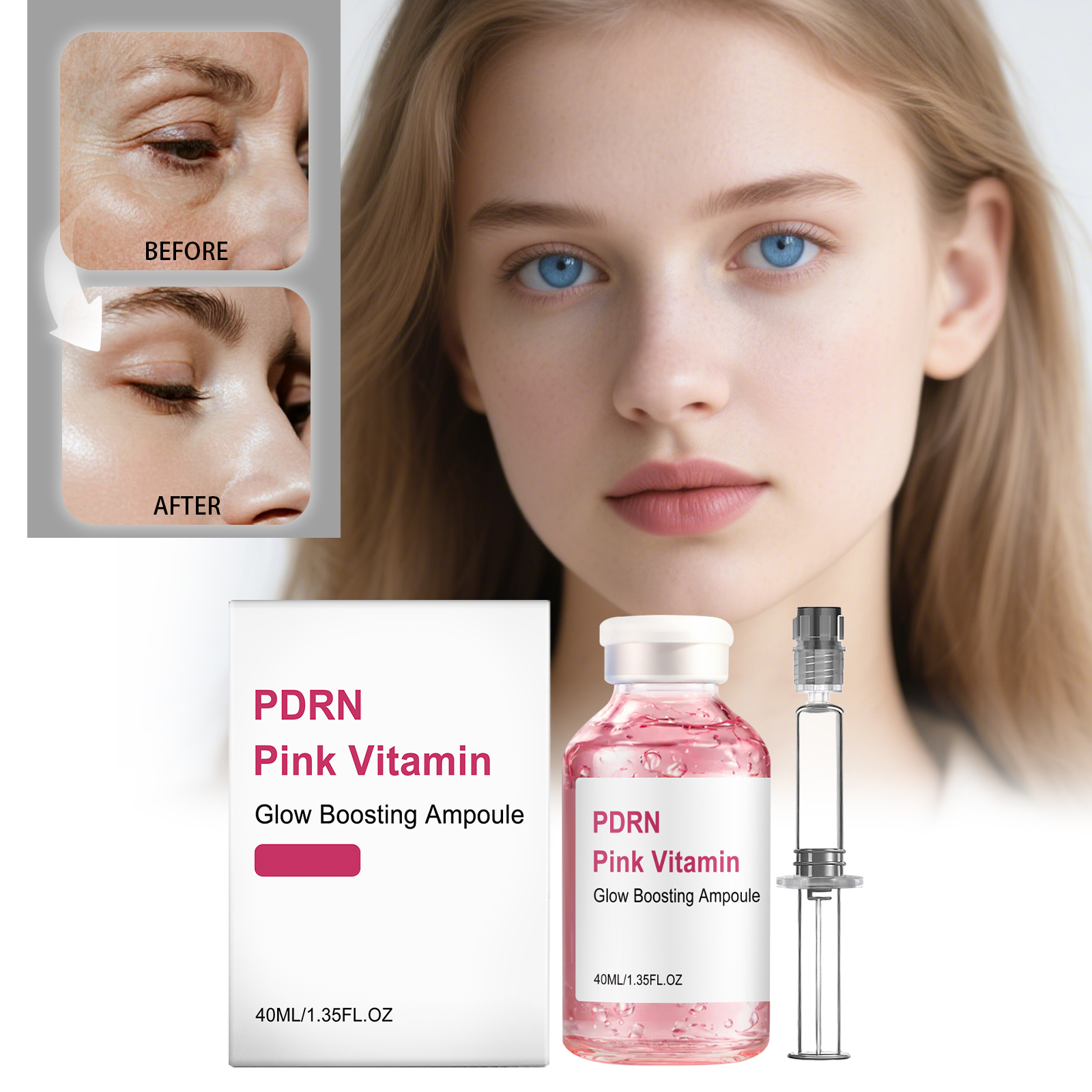 Brightening Moisturizing Serum With Pdrn Hydrating Glowing Mild Nourishing Fast Absorbing Water Lock Facial Skin Daily Care