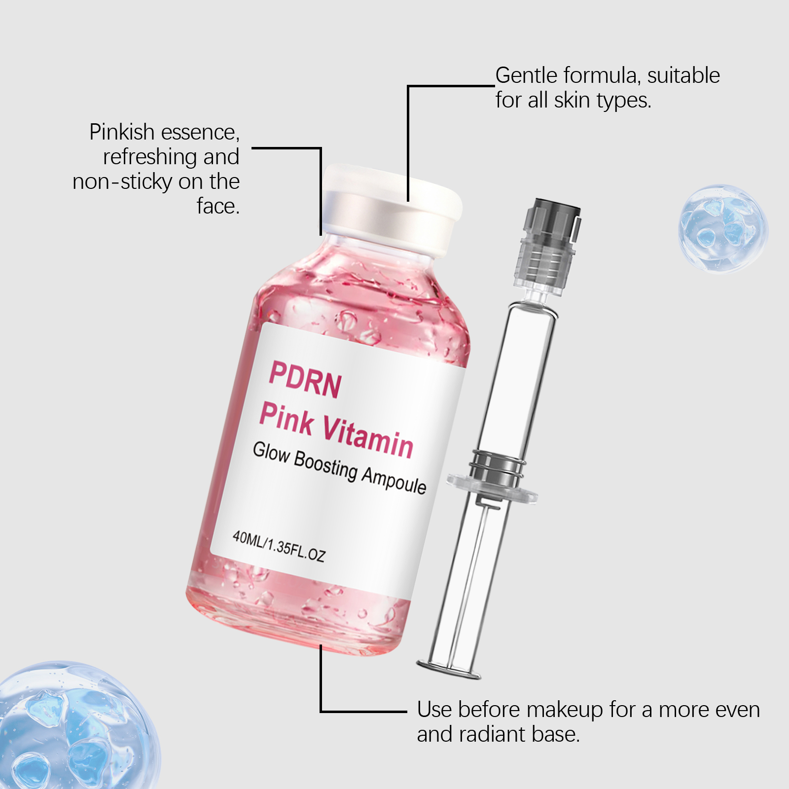 Brightening Moisturizing Serum With Pdrn Hydrating Glowing Mild Nourishing Fast Absorbing Water Lock Facial Skin Daily Care