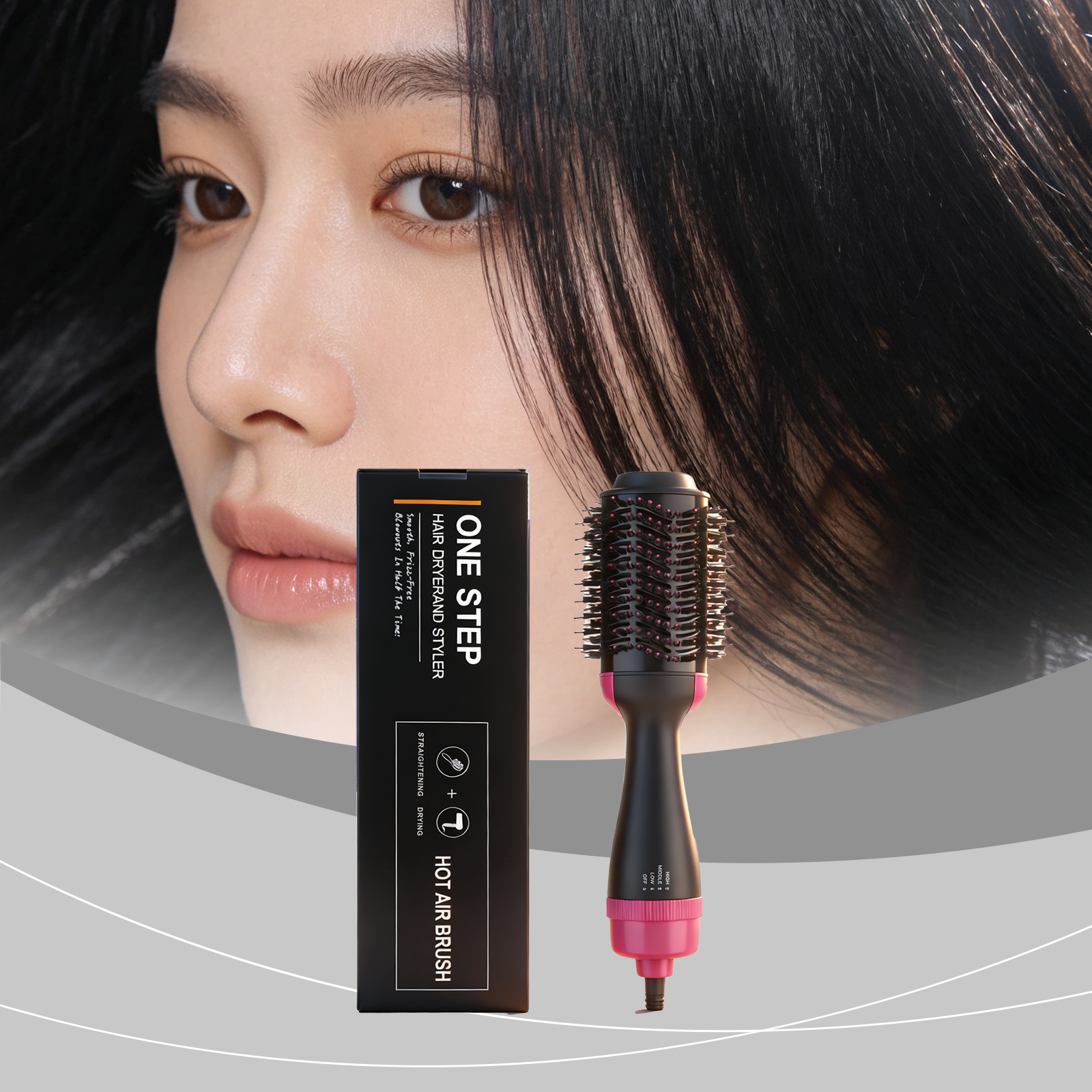 Hot Air Comb Four In One Ionic Heating Blow Straight Fluffy Styling Household Hair Beauty Tool