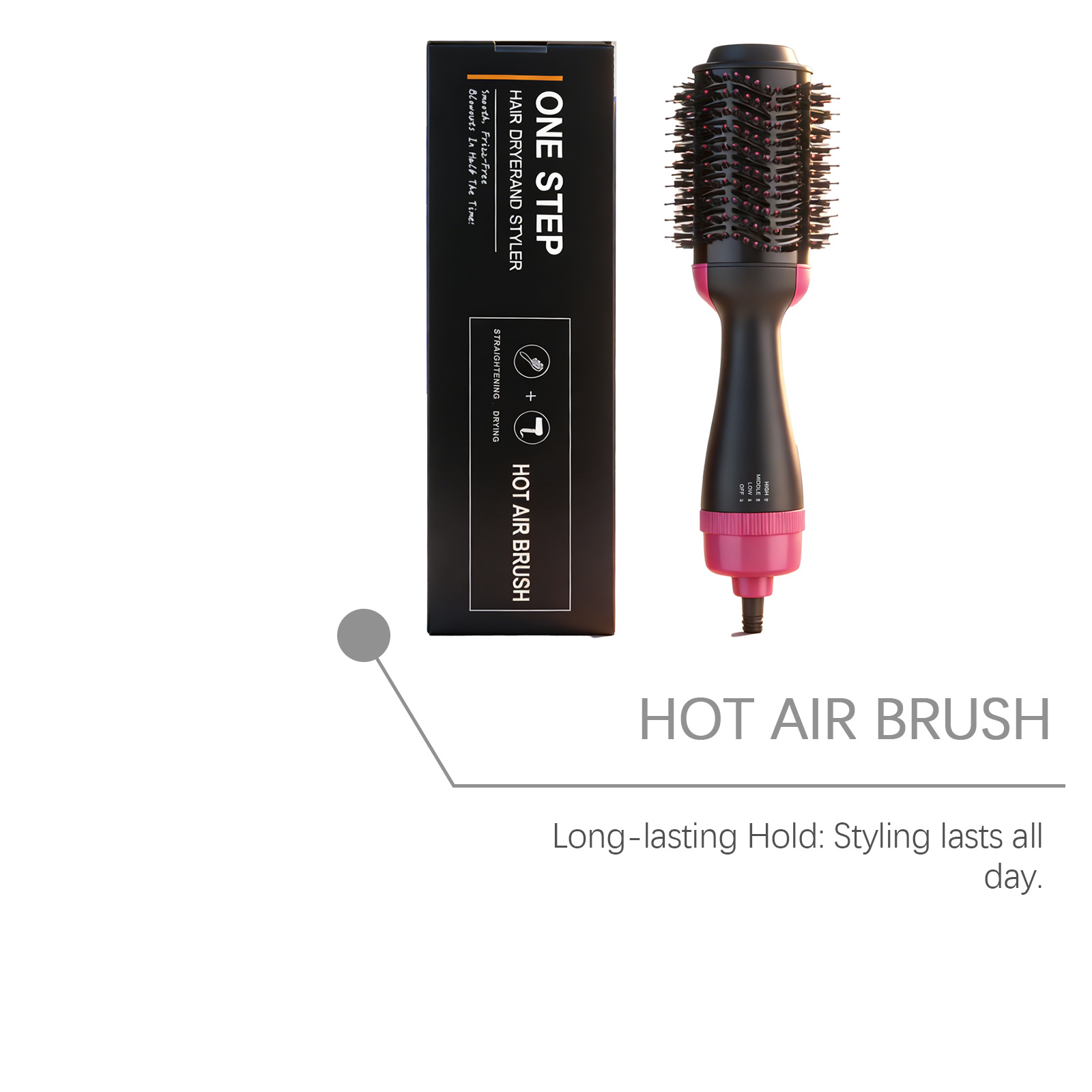 Hot Air Comb Four In One Ionic Heating Blow Straight Fluffy Styling Household Hair Beauty Tool