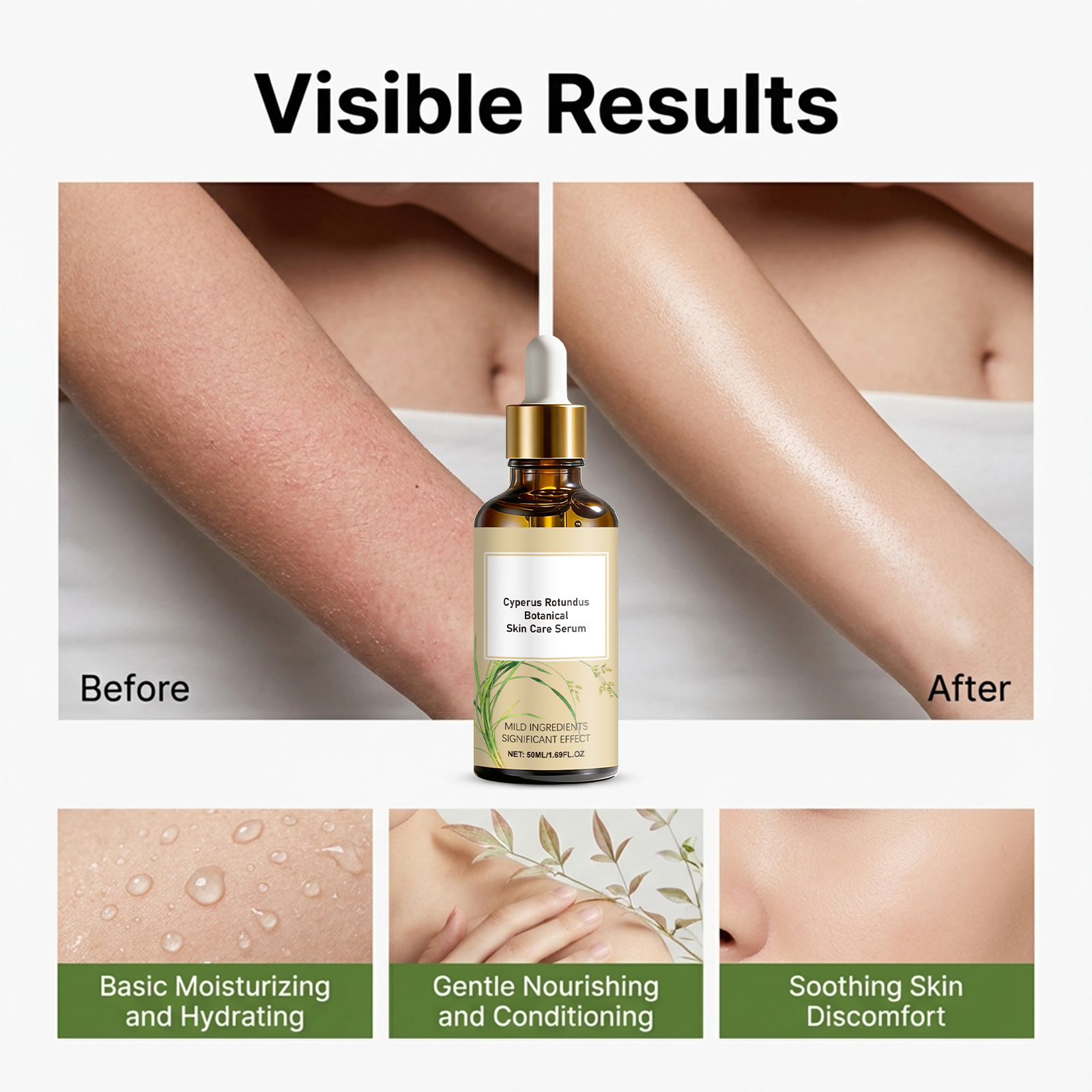 Cyperus Skincare Essence Mild Soft Delicate Moisturizing Smooth Nourish Skin