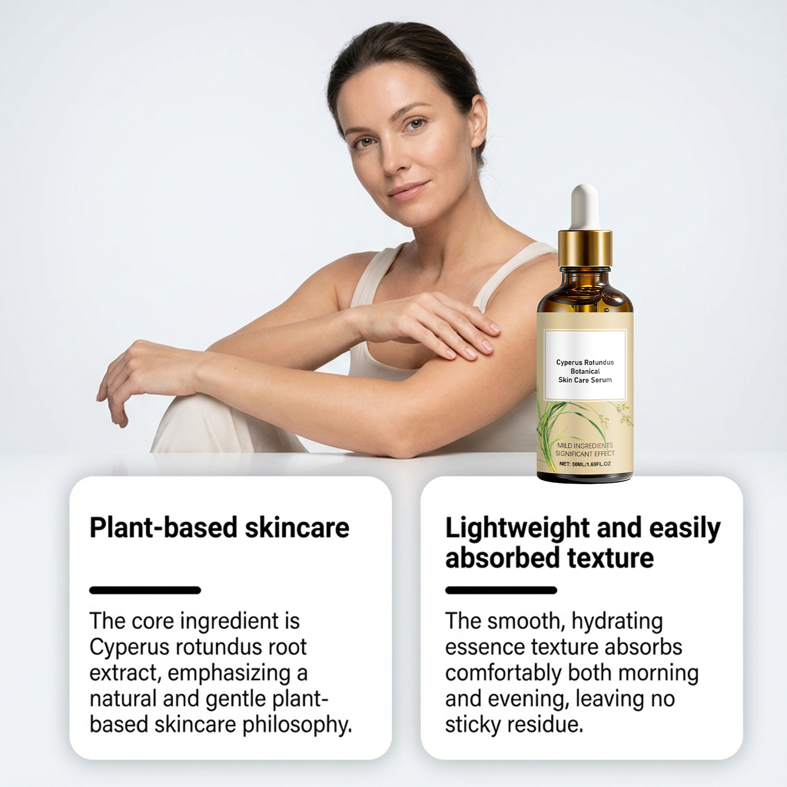 Cyperus Skincare Essence Mild Soft Delicate Moisturizing Smooth Nourish Skin