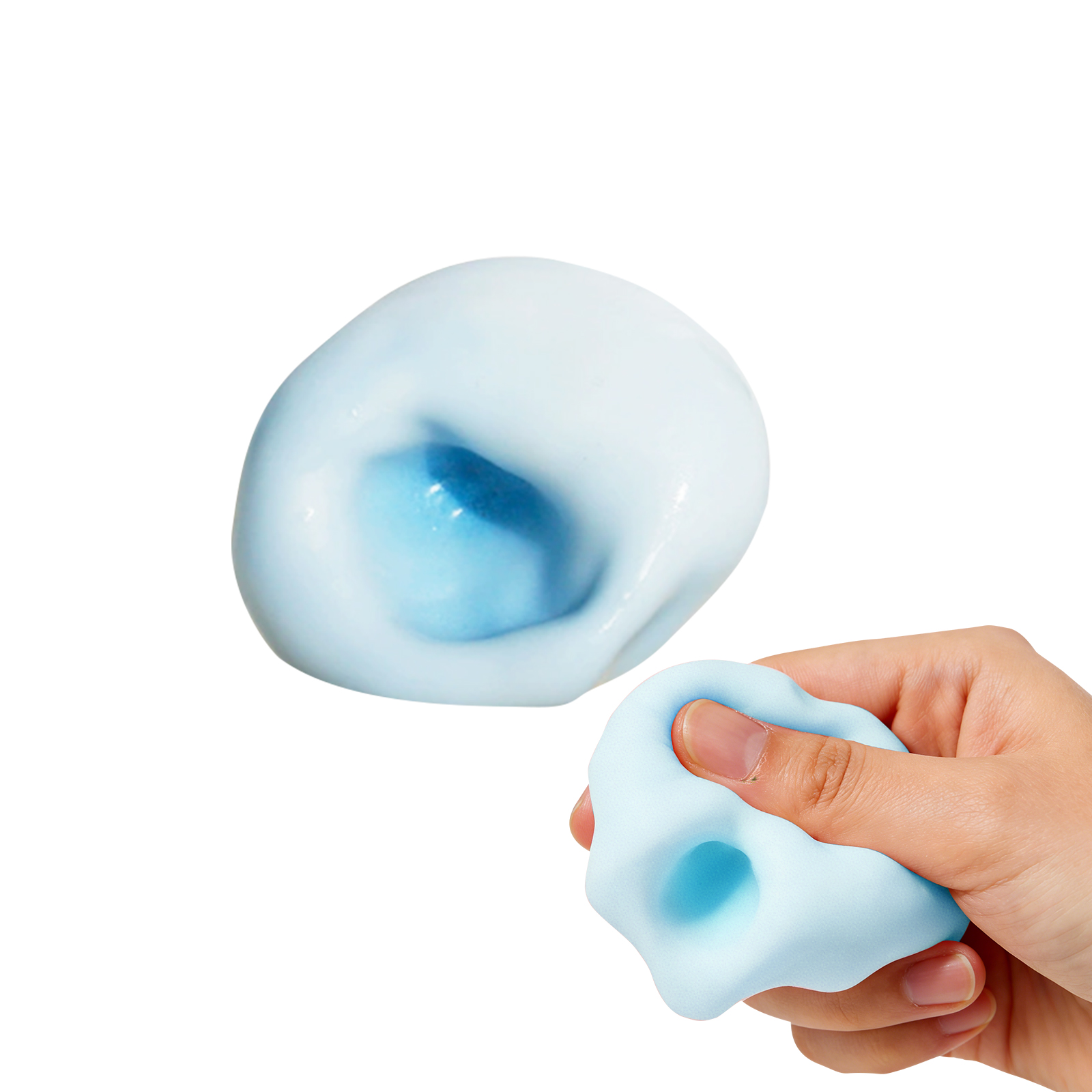 Stress Relief Ball Toy Light Blue Soft Slow Resilient Squishy Office Fun Daily Play