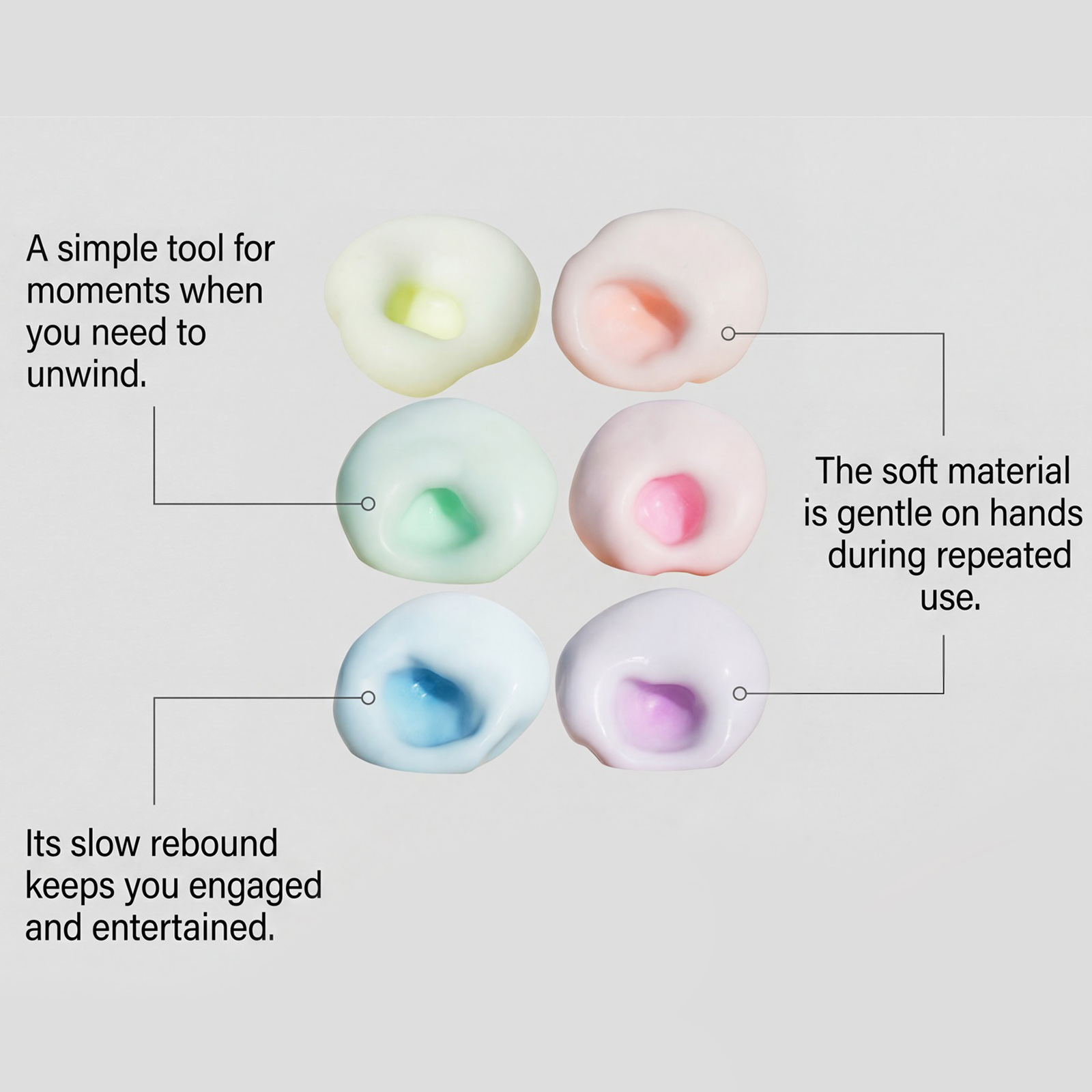 Stress Relief Ball Toy Light Blue Soft Slow Resilient Squishy Office Fun Daily Play