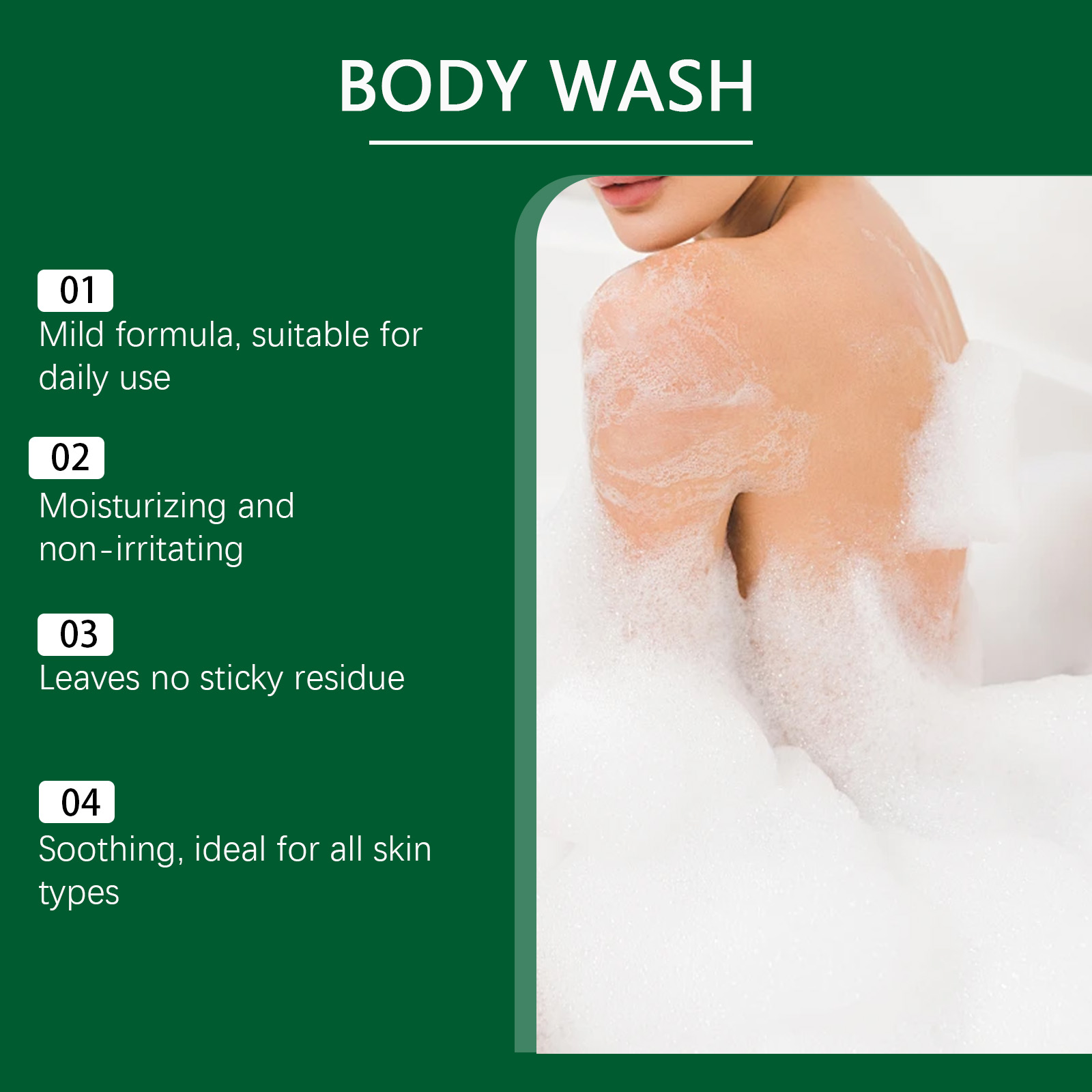 Moisturizing Body Wash Refreshing Non Greasy Mild Cleansing Hydrating Smooth Skin Daily Body Care Product