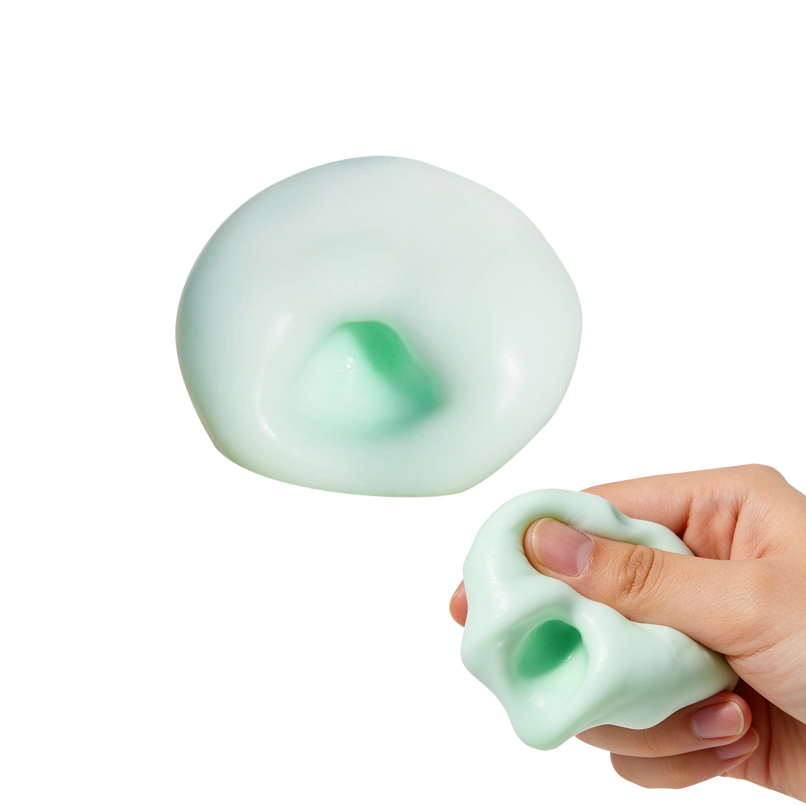 (Pink) Stress Relief Ball Toy Light Blue Soft Slow Resilient Squishy Office Fun Daily Play