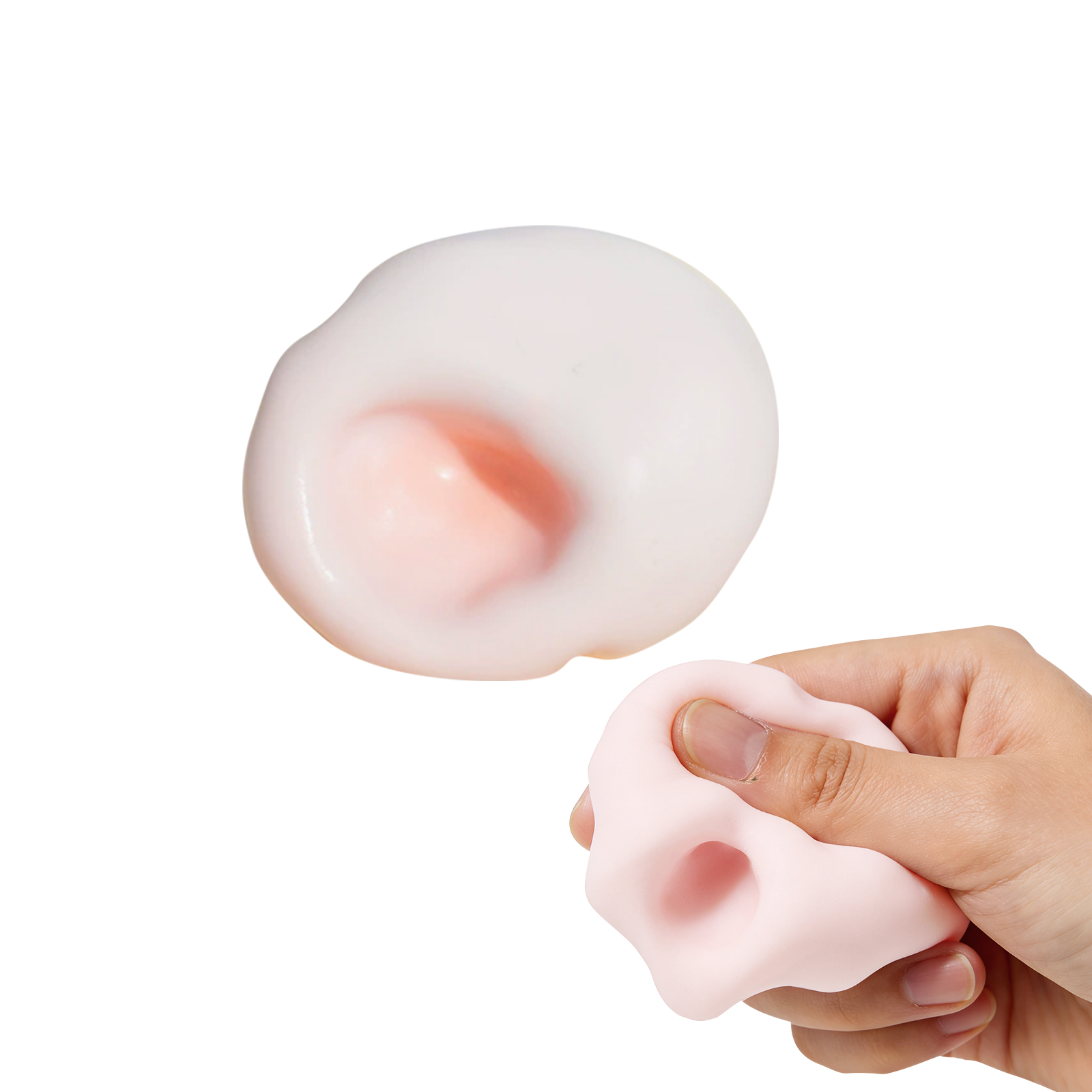 (Pink) Stress Relief Ball Toy Light Blue Soft Slow Resilient Squishy Office Fun Daily Play