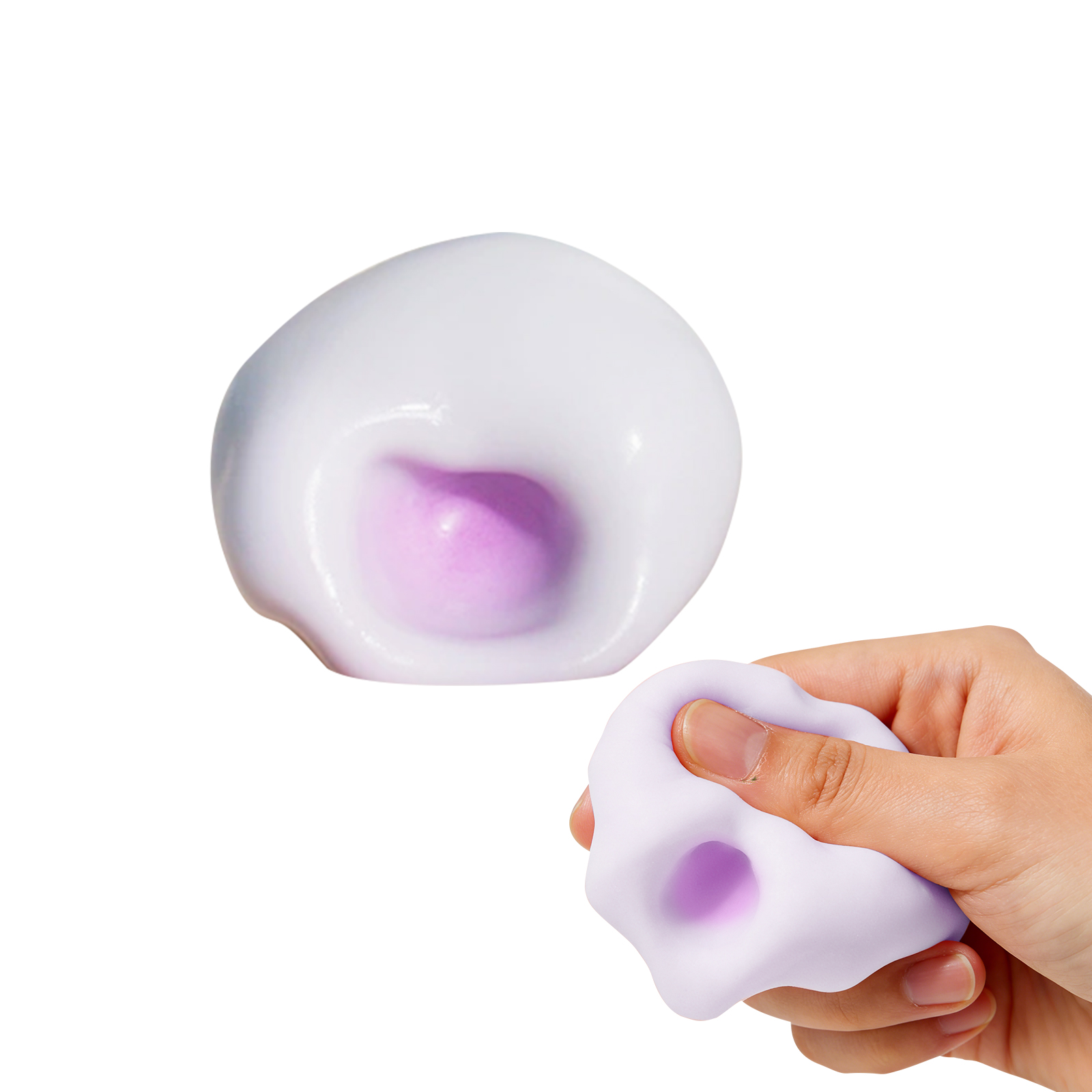 (Pink) Stress Relief Ball Toy Light Blue Soft Slow Resilient Squishy Office Fun Daily Play