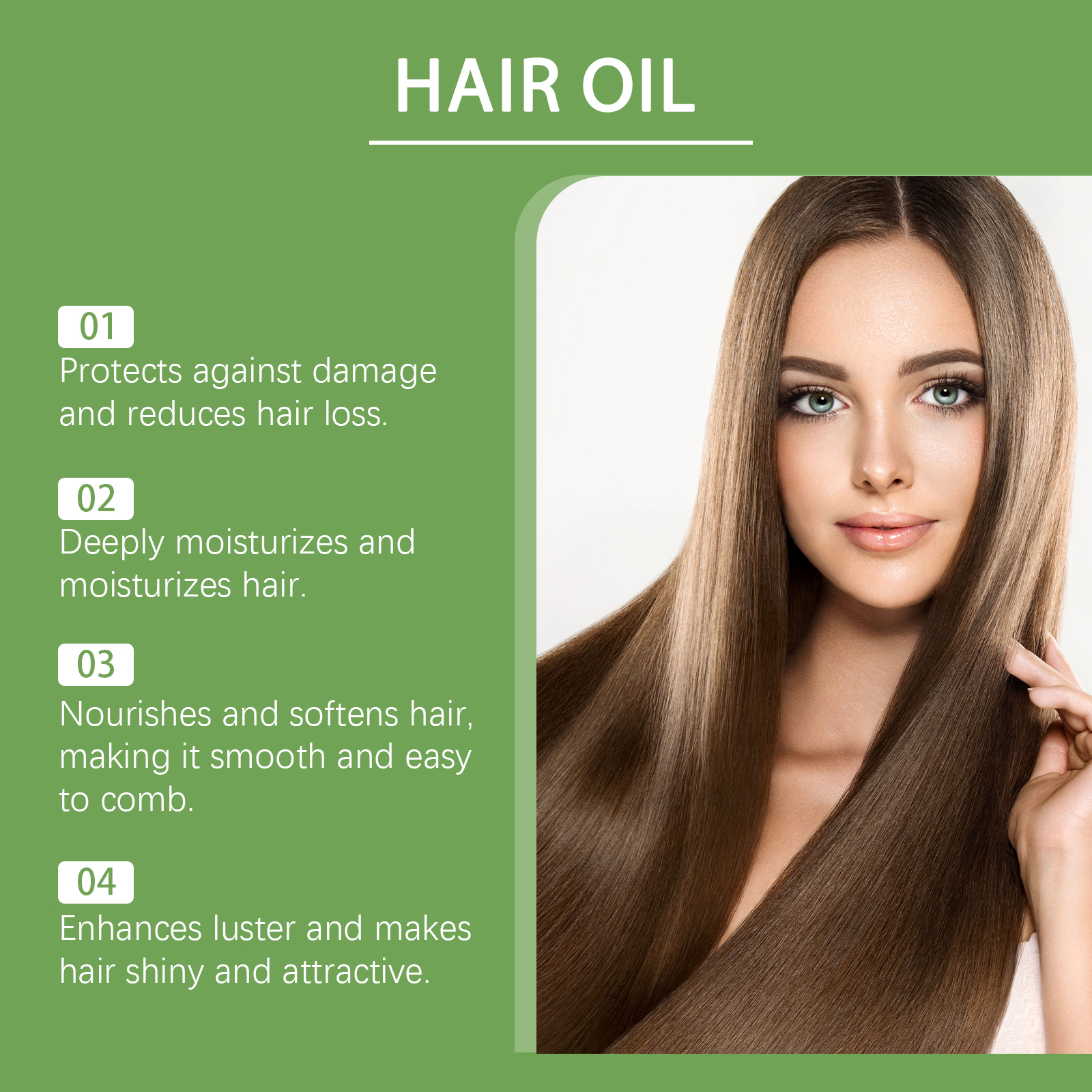 Moisturizing Hair Care Oil Hydrating Nourish Soft Shiny Daily Protect Moist Repair Dry Split End Hair