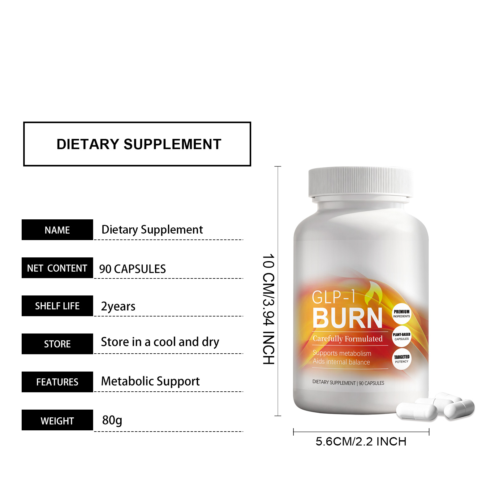 Body Shape Care Capsules Mild Natural Ingredients Daily Energy Supplement Gentle Physical Comfort Nutrition Agent For Routine Body Maintenance