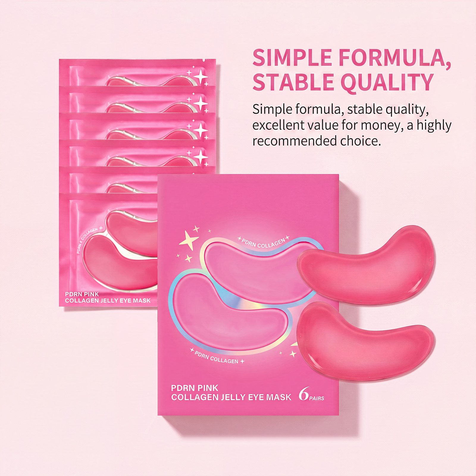 Collagen Moisturizing Eye Mask Hydrating Closefitting Mild Nourishing Brightening Lightweight Breathable Eye Skin